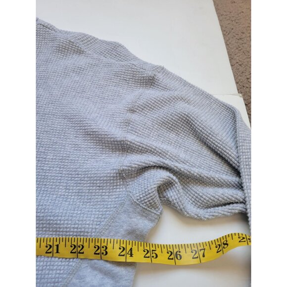 Offline by Aerie Gray V-Neck Waffle Knit Size L Oversized Y2K 90s Casual Boho - Picture 8 of 10